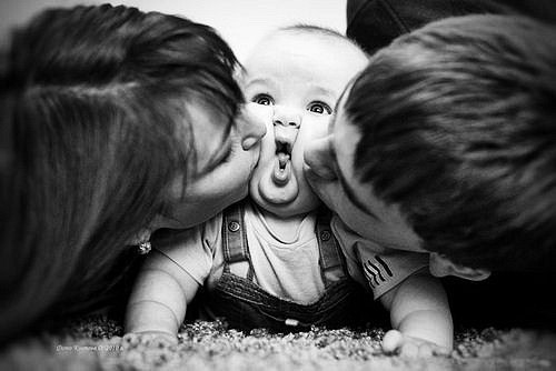 Девушка будет по-настоящему счастлива, когда у неё будет два счастья: одно будет говорить "Любимая", а второе - "Мама".